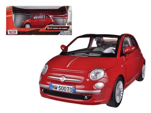 Fiat 500 nuova cabrio - red, 1/24